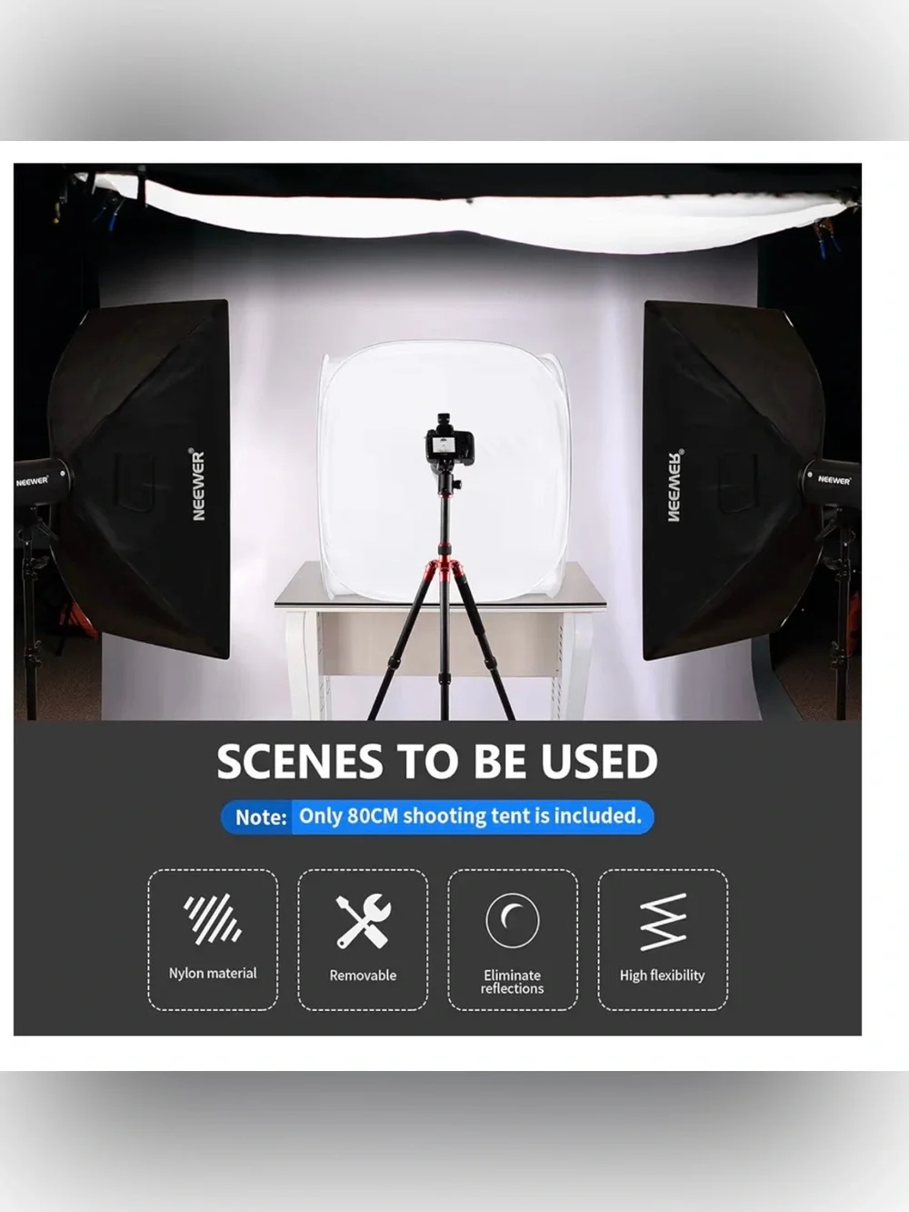 Neewer® 24x24 inch/60x60 cm Photo Studio Shooting Tent